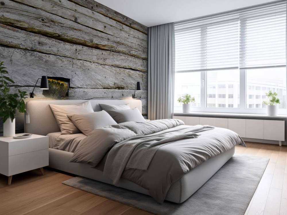 Gammelt grått treverk