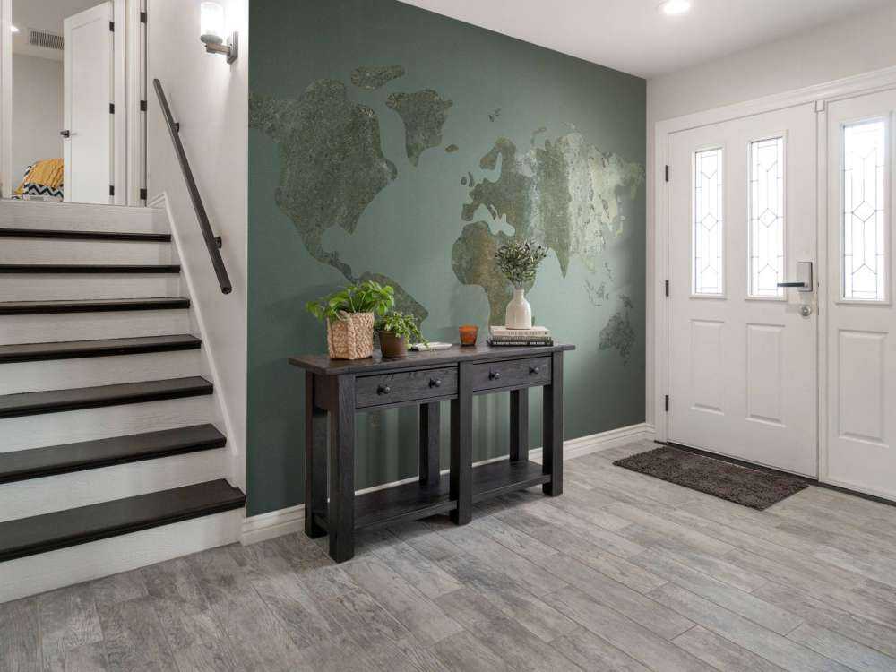 Grønt verdenskart med struktur