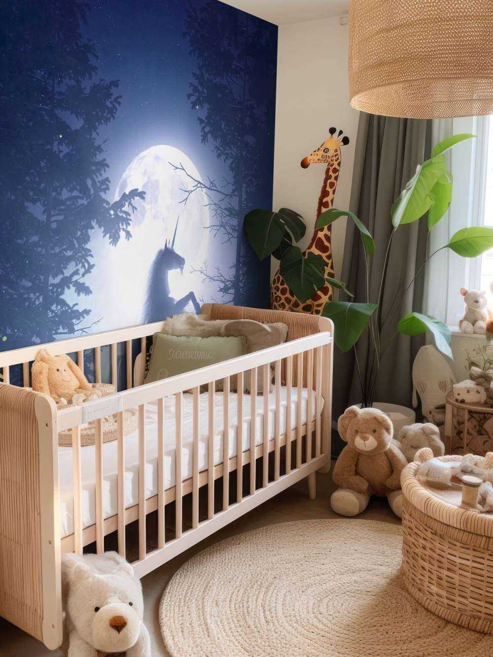 Enhörning vid fullmåne