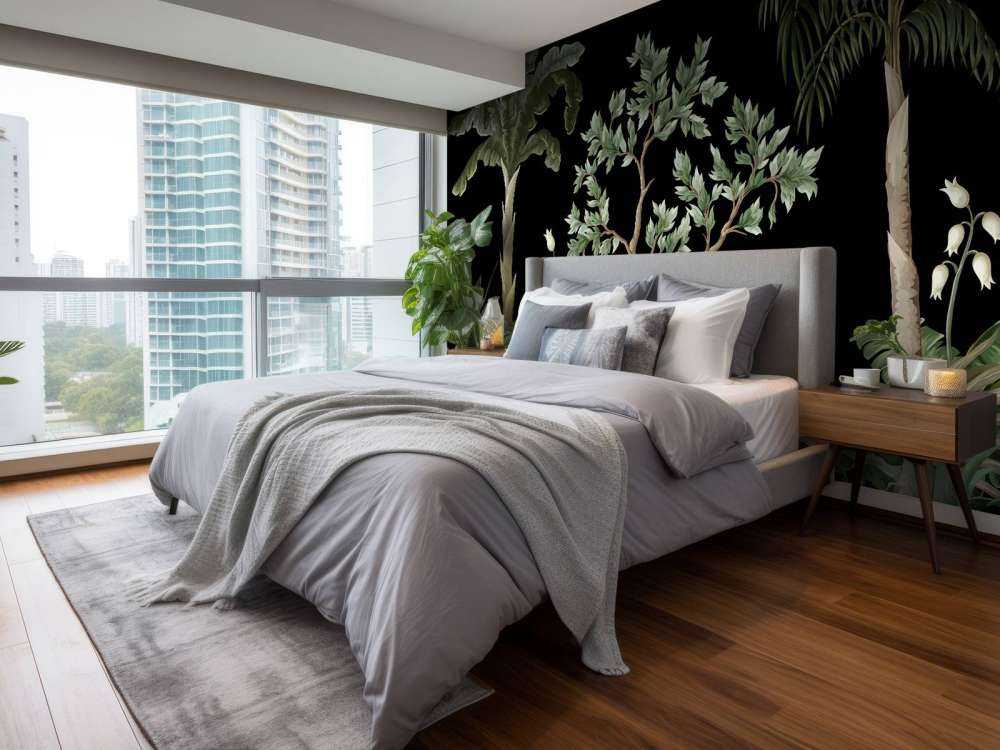 Träd med mörk bakgrund