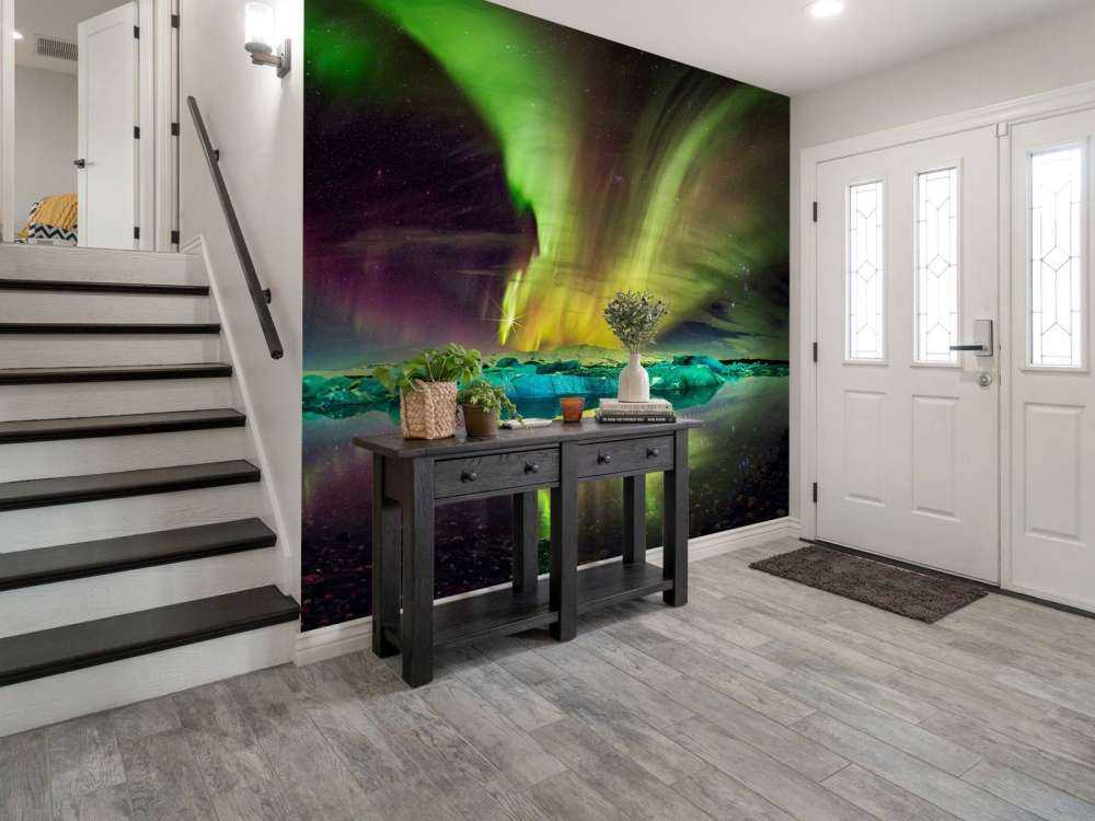 Norrsken i Jökulsárlón