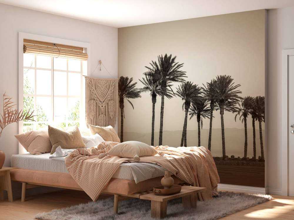 Palmer svart och vitt