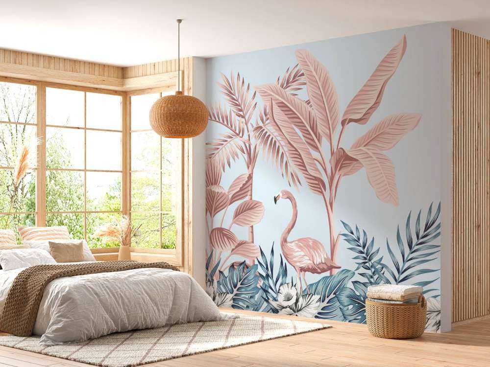 Rosa tropisk djungel