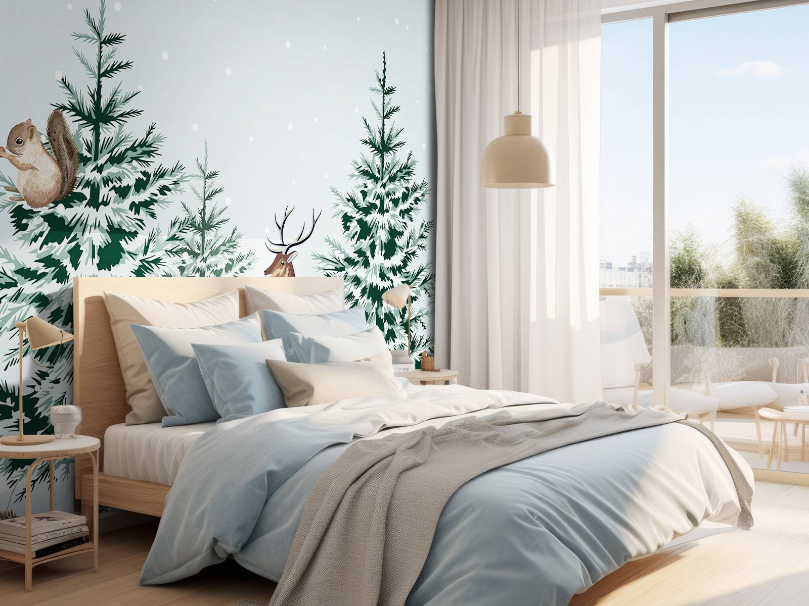 Vinter Skog Invånarnas Glädje