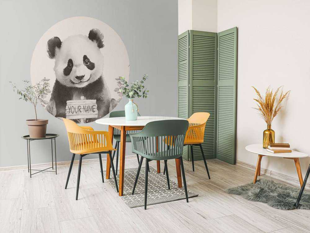 Pandaunge i djungeln beige
