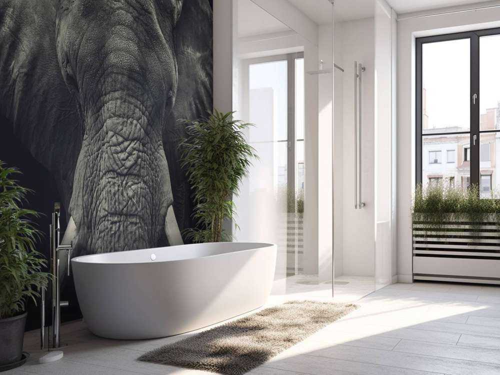 Närbild av en elefant