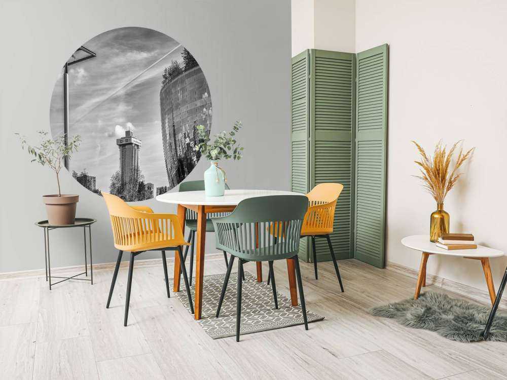 Museum Depot i Rotterdam i svartvitt 