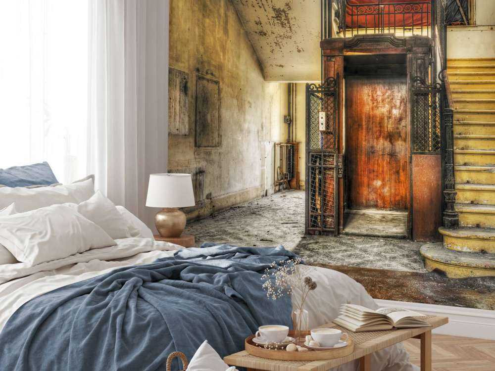 Övergiven hotellobby