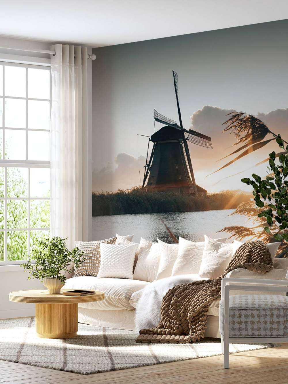 Vindmølle ved solopgang