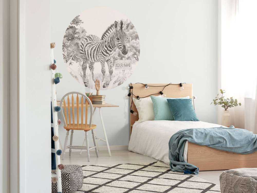 Ung zebra i naturen beige