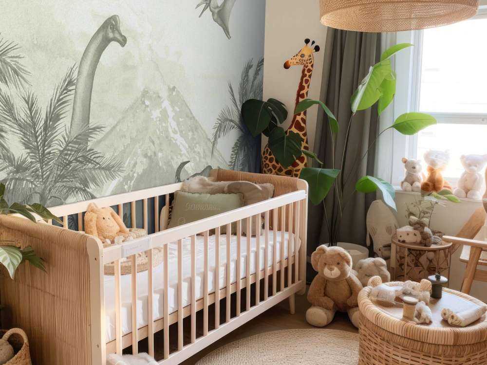 Forskellige dinosaurer i grønt