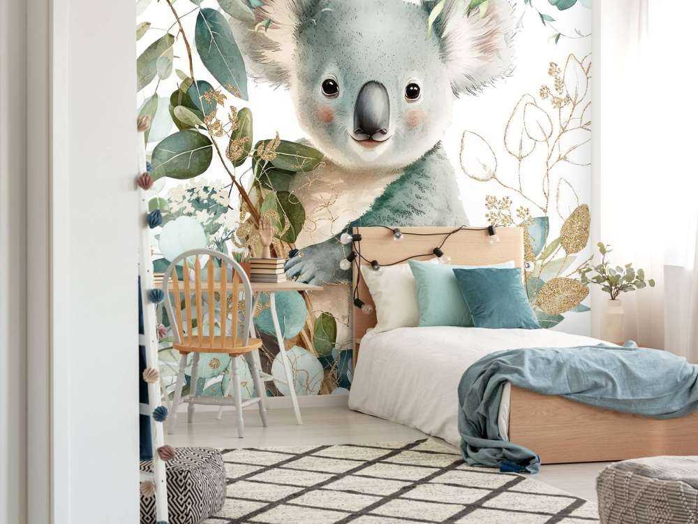 Skattige koala i eucalyptus