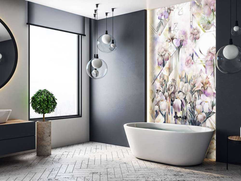 Kæmpe akvarel iris violet