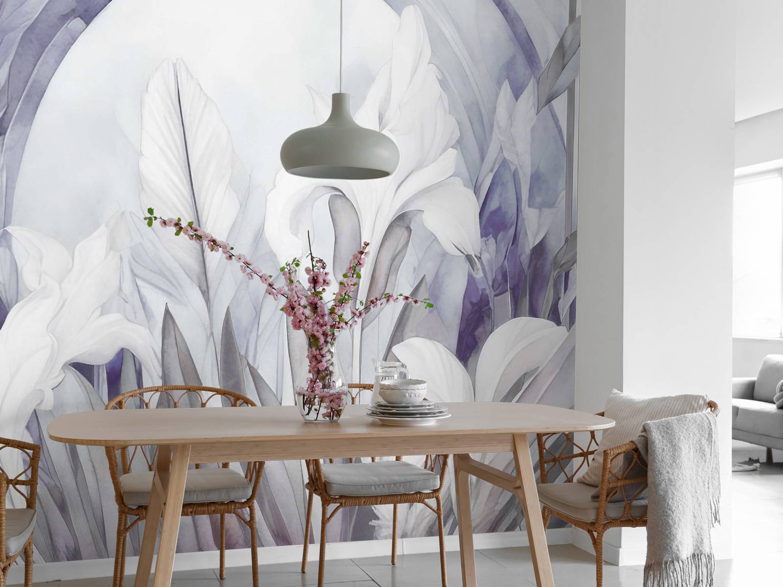 Fototapet - Iris ved solopgang lilla - Fototapet, image size:1600x1200