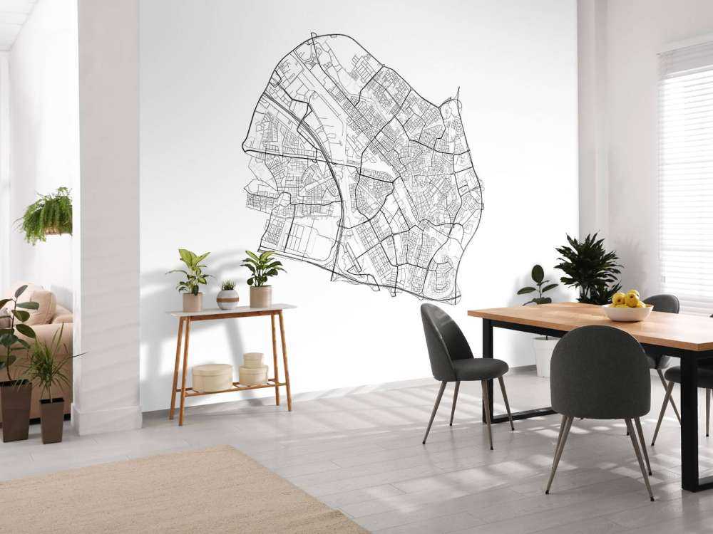 Kort over Utrecht, hvid