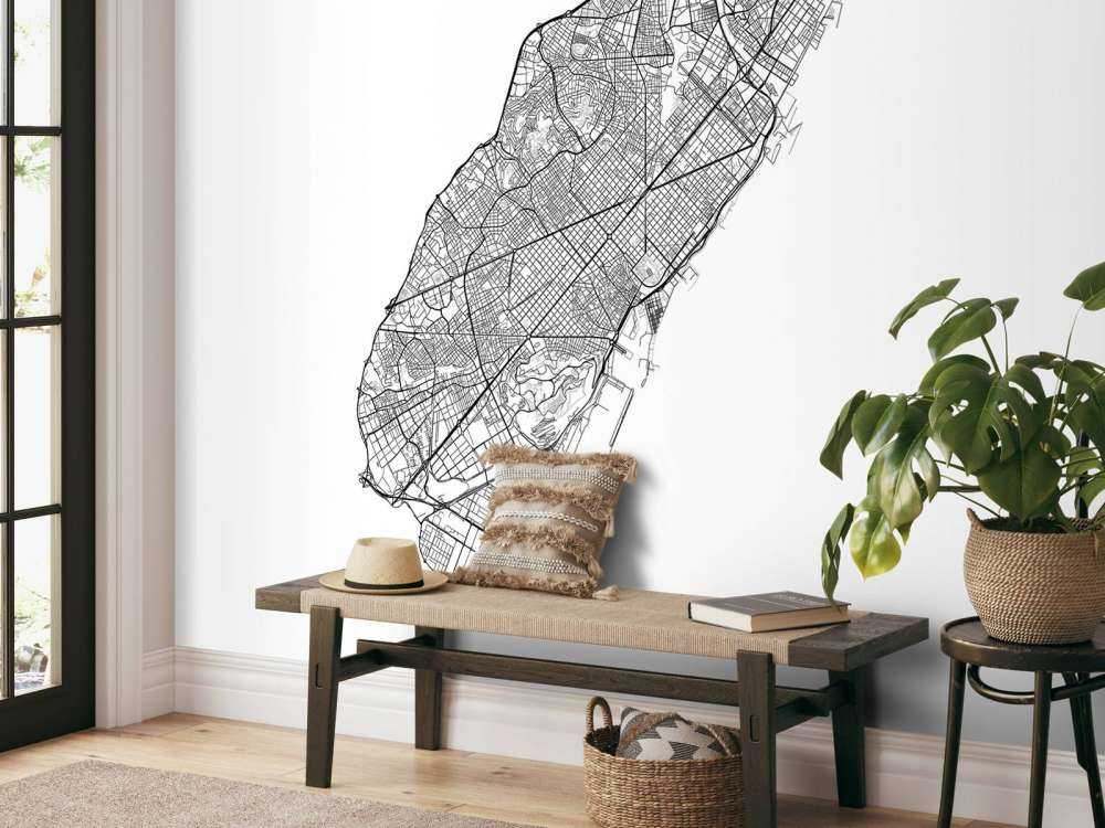 Kort over Barcelona, __hvid