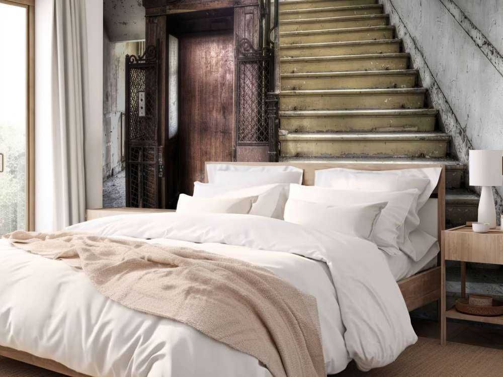 Forladt træburelift