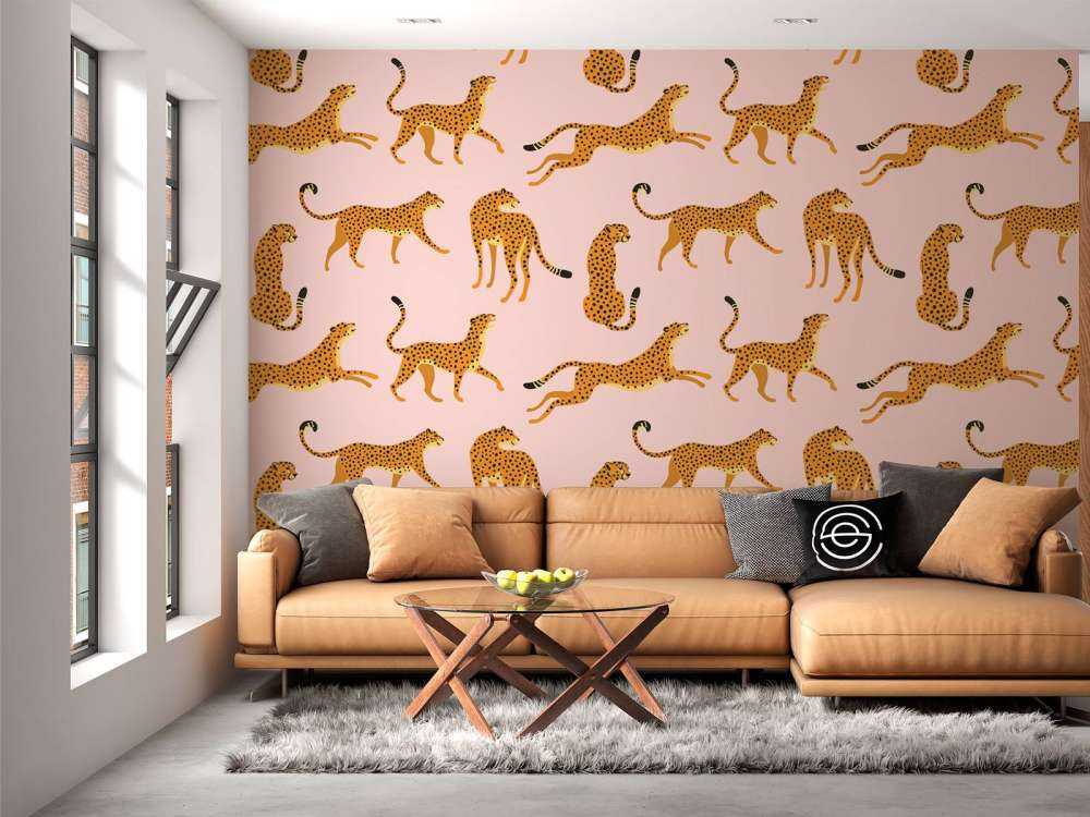 Roze luipaard print