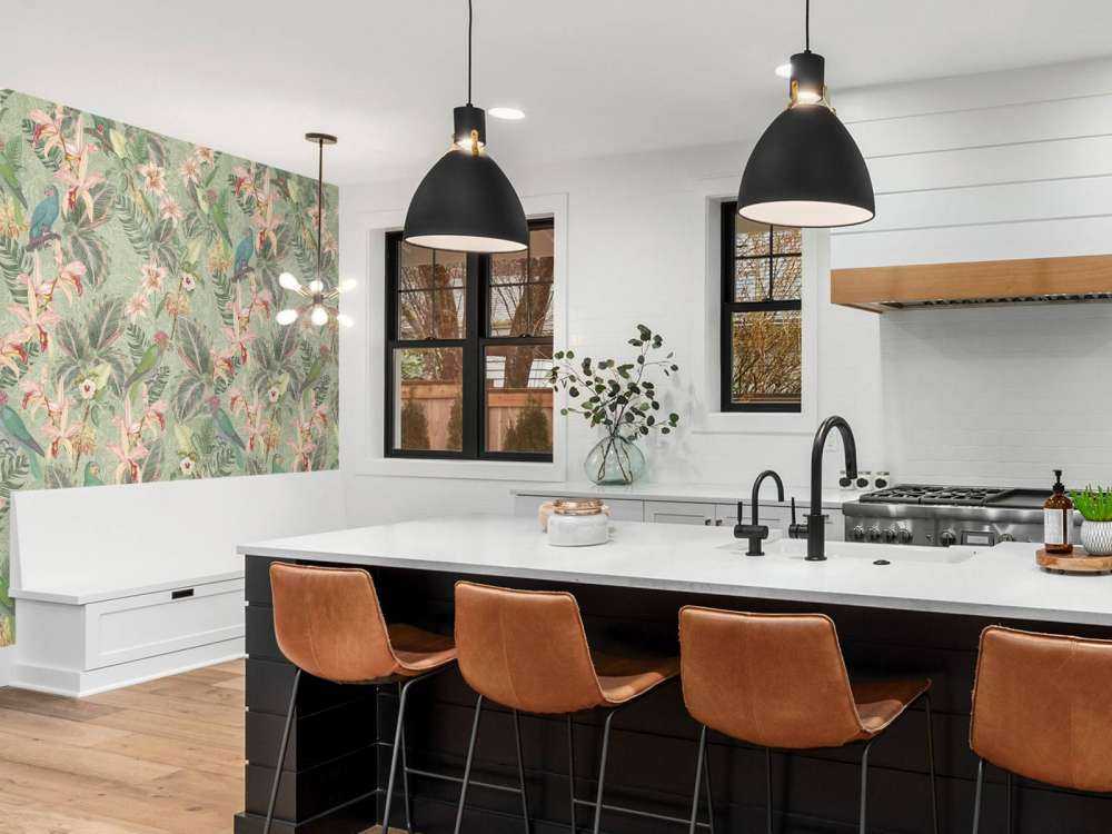 Tropiske junglefugle og papegøjer - salviegrøn