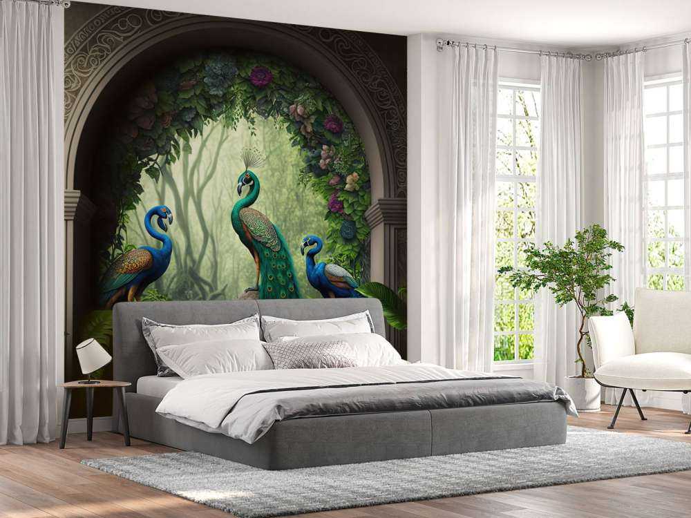 Påfugletrio i Hemmelig Have