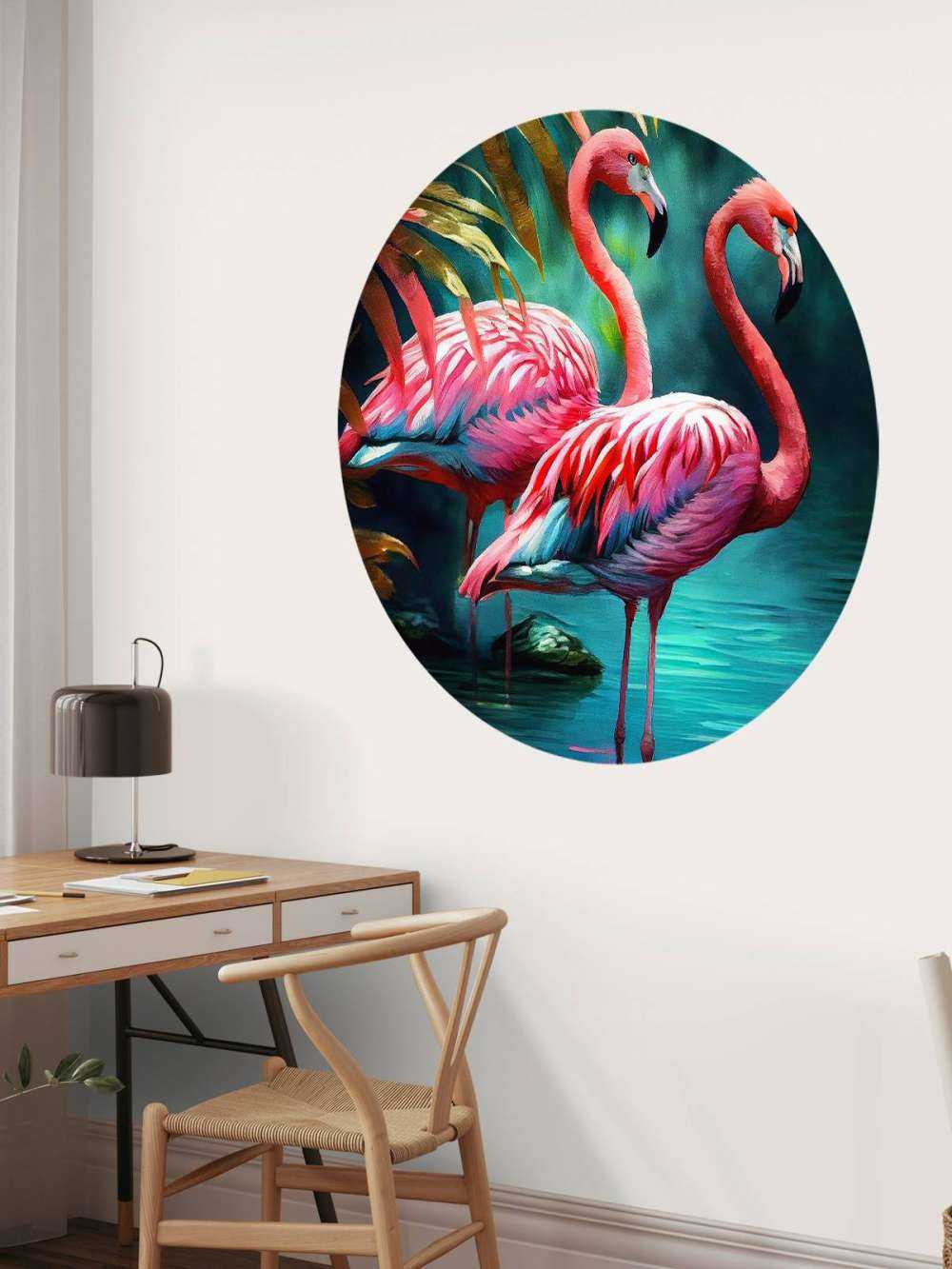 Fløjlrosa Flamingo Duo