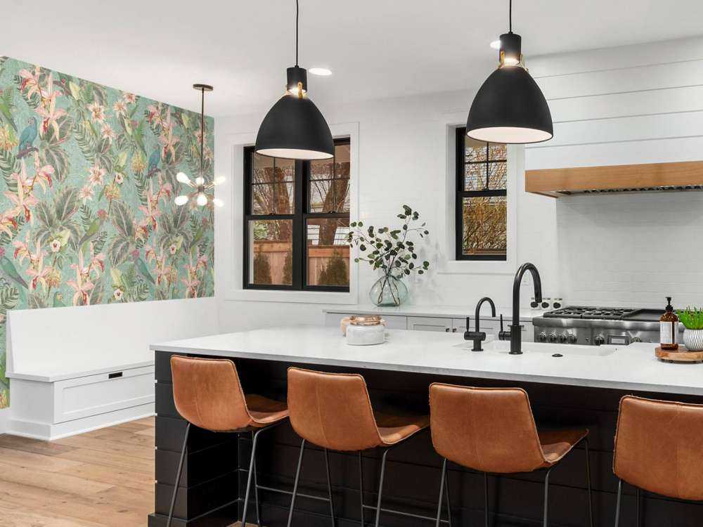 Tropiske junglefugle og papegøjer - mintgrøn