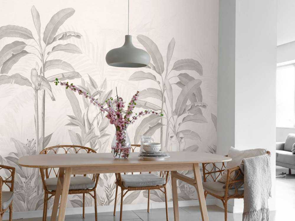 Vintage jungle-landskab - sepia