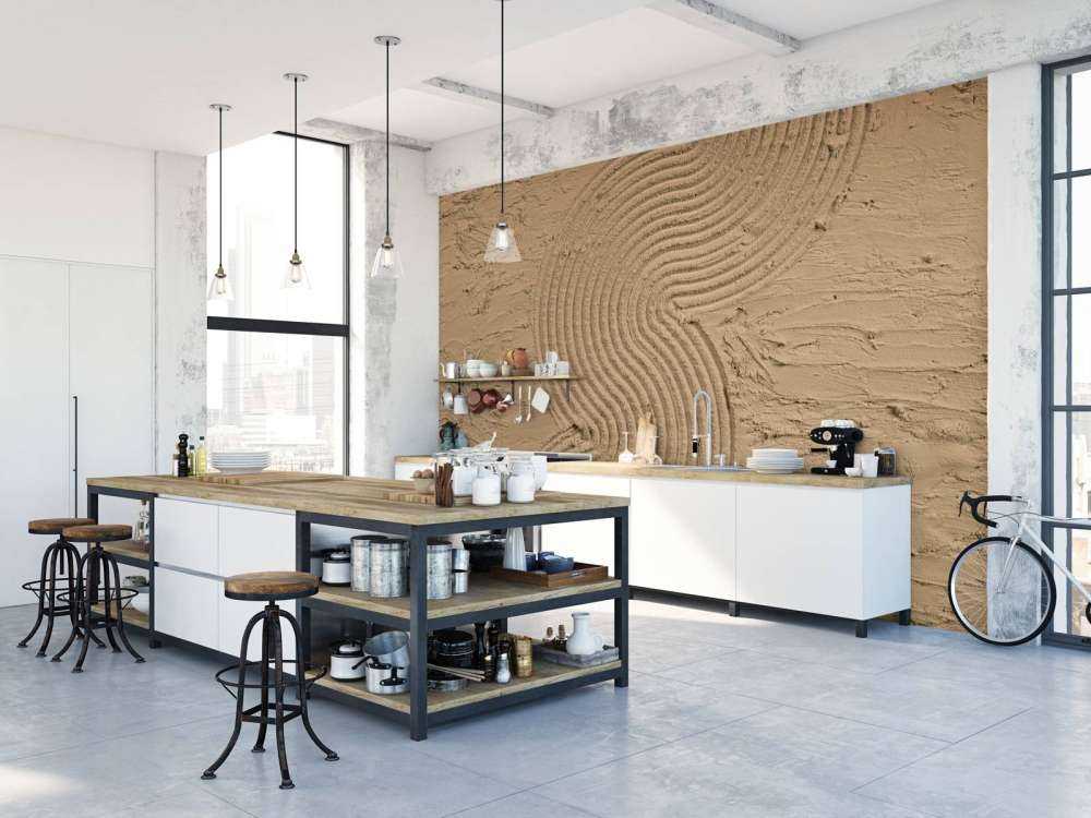 Organiske linjer og strukturer i guldbrun kant