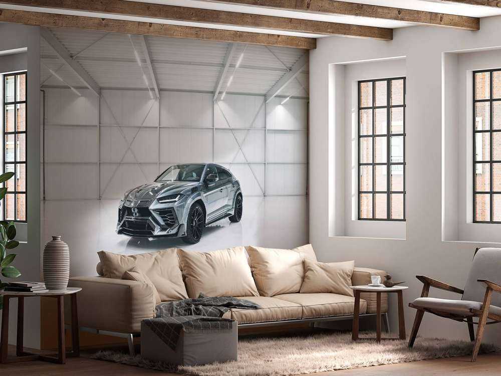 Lamborghini i hvid hal