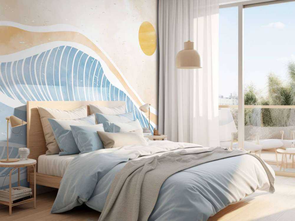 Blå bølger til solen