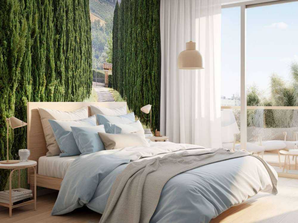 Avenue med cypresser