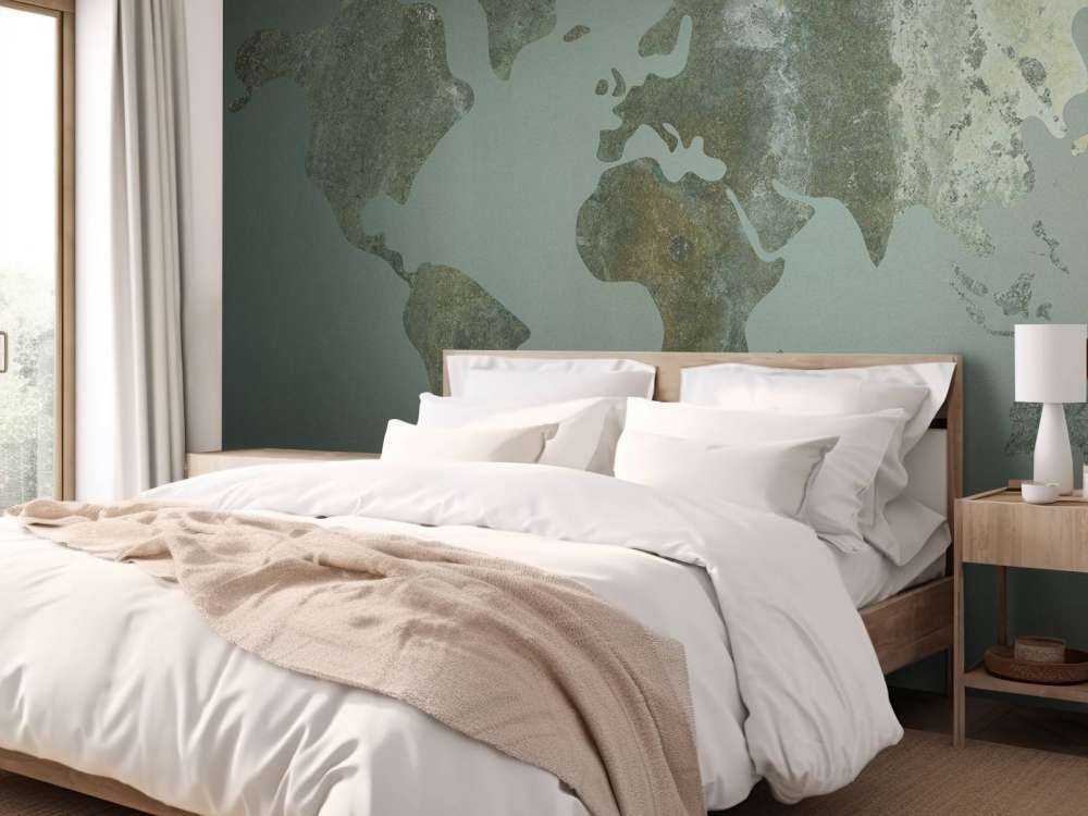 Grønt verdenskart med struktur