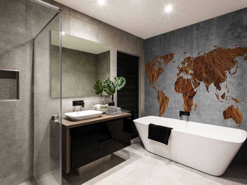 Verdenskart med pelstekstur