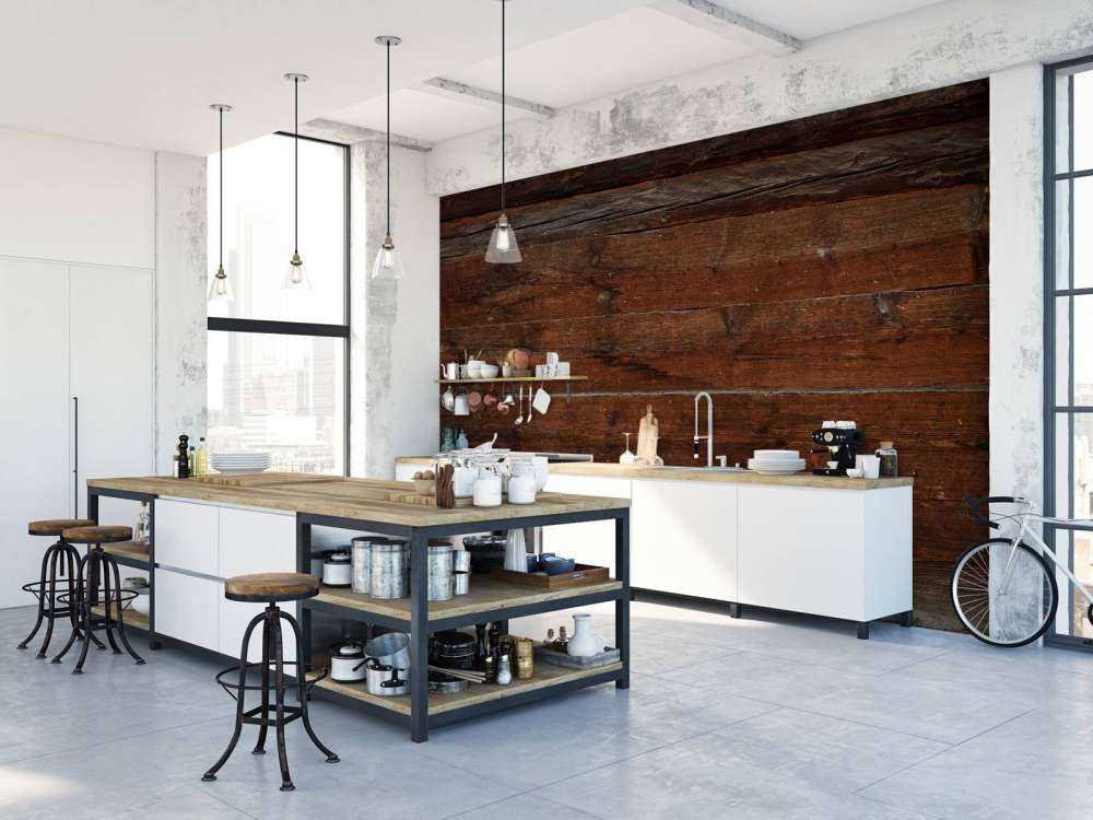 Flere planker av mørkt tre