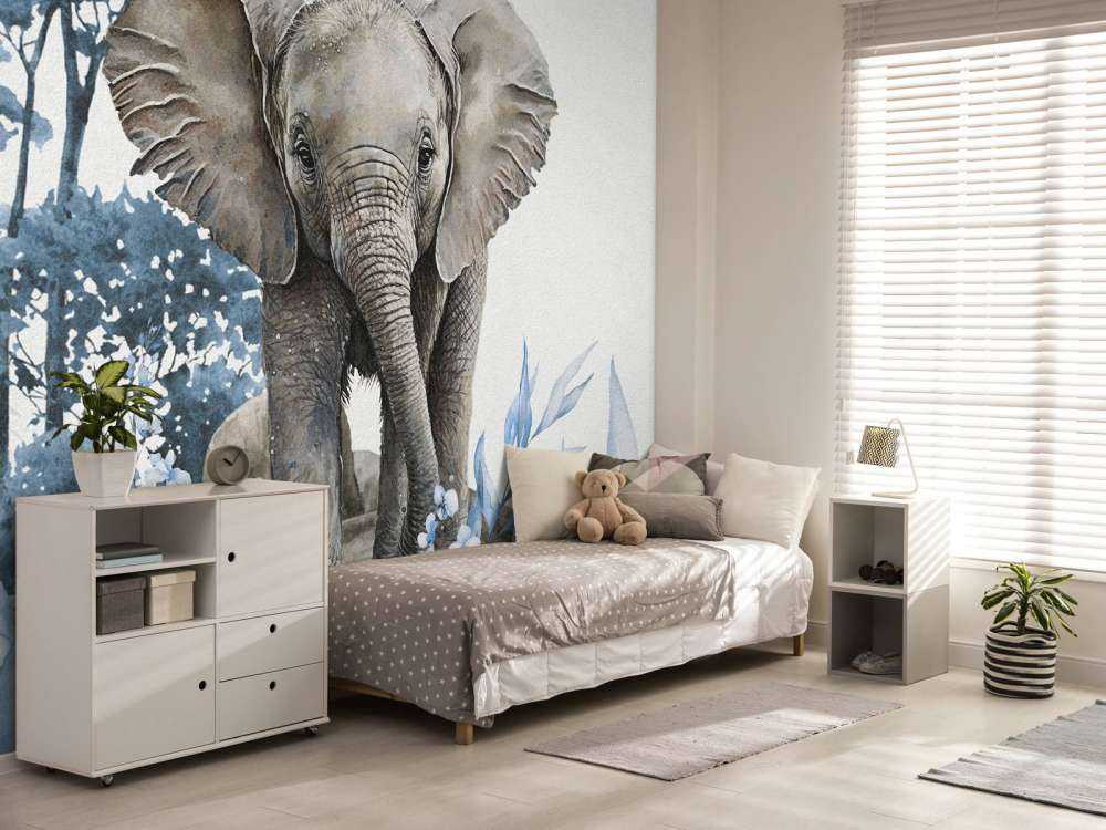 Elefant i jungelen blå