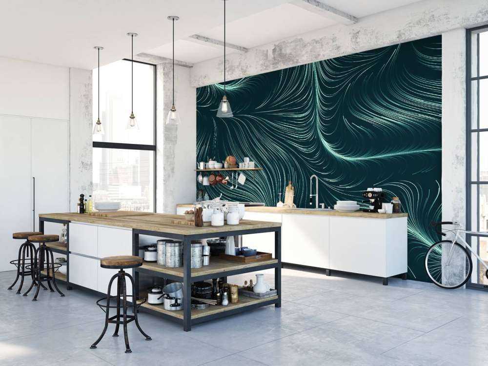 Grønne opplyste linjer