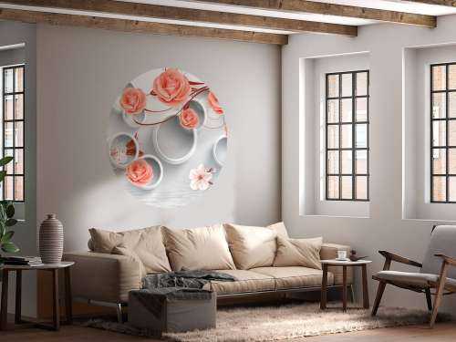 3D sirkler og blomster