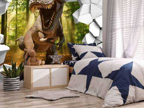 Dino i en vegg