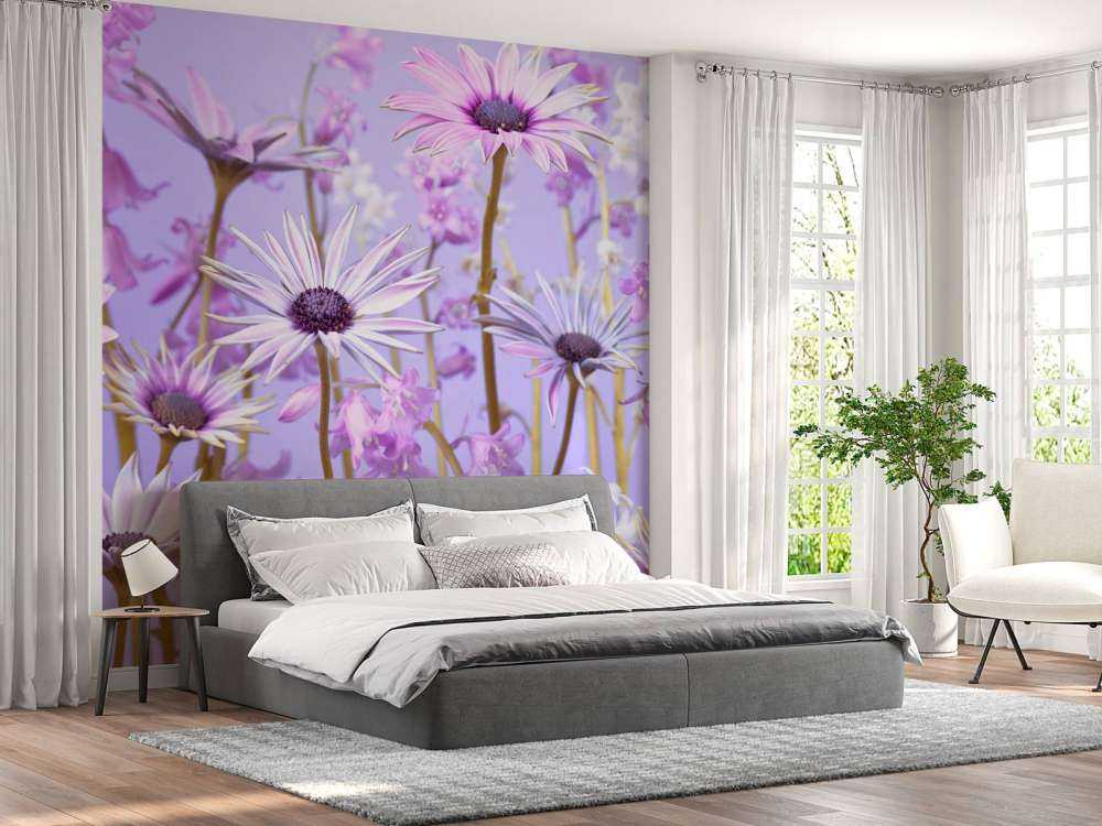 Fargerike lilla blomster