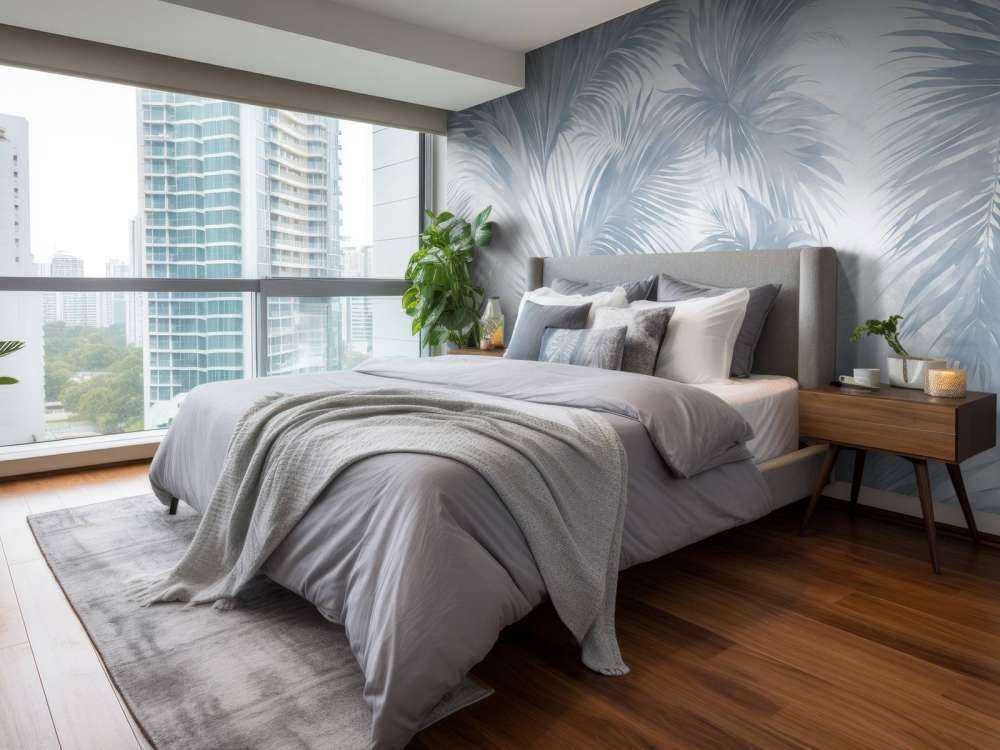 Palm Extravaganza Blå