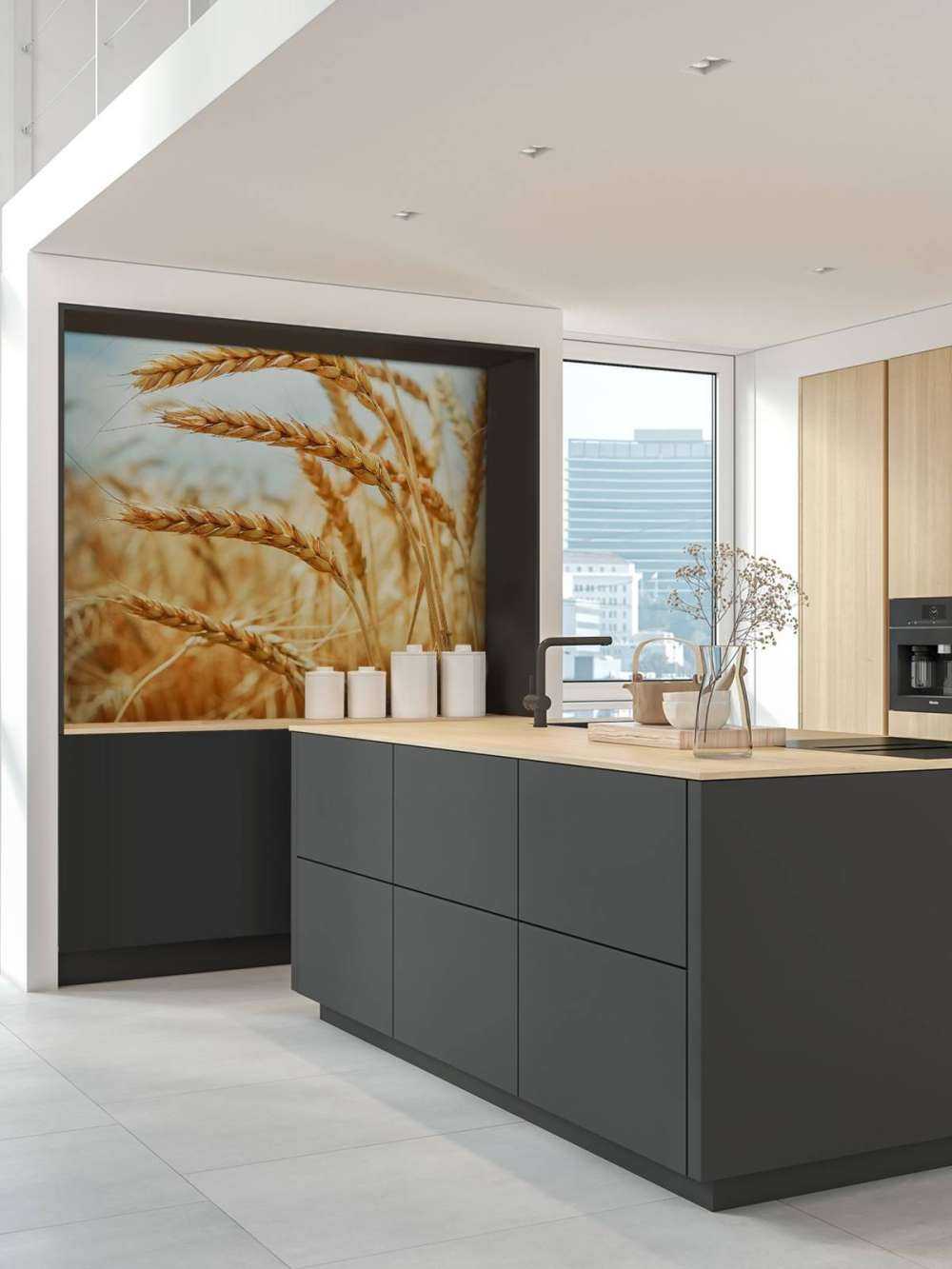 Nærbilde av en kornplante