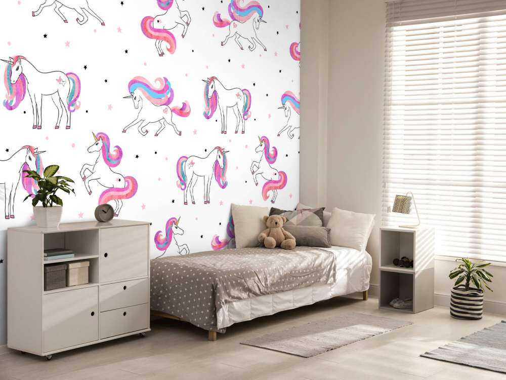 Enhjørninger med rosa måner