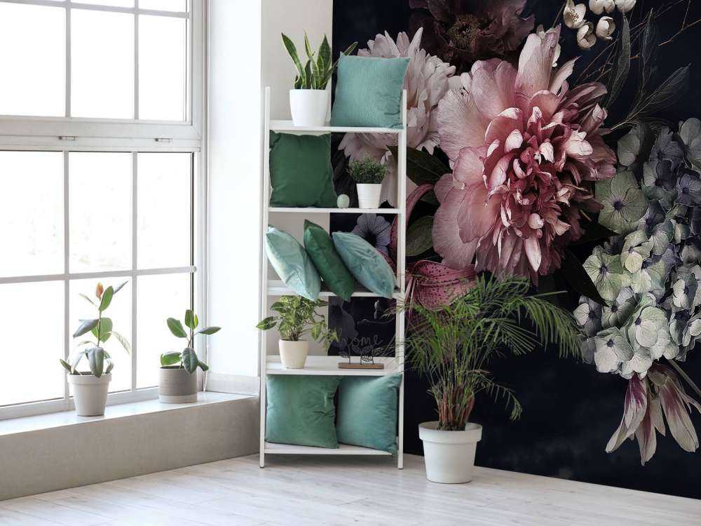 Vintage blomsterbed