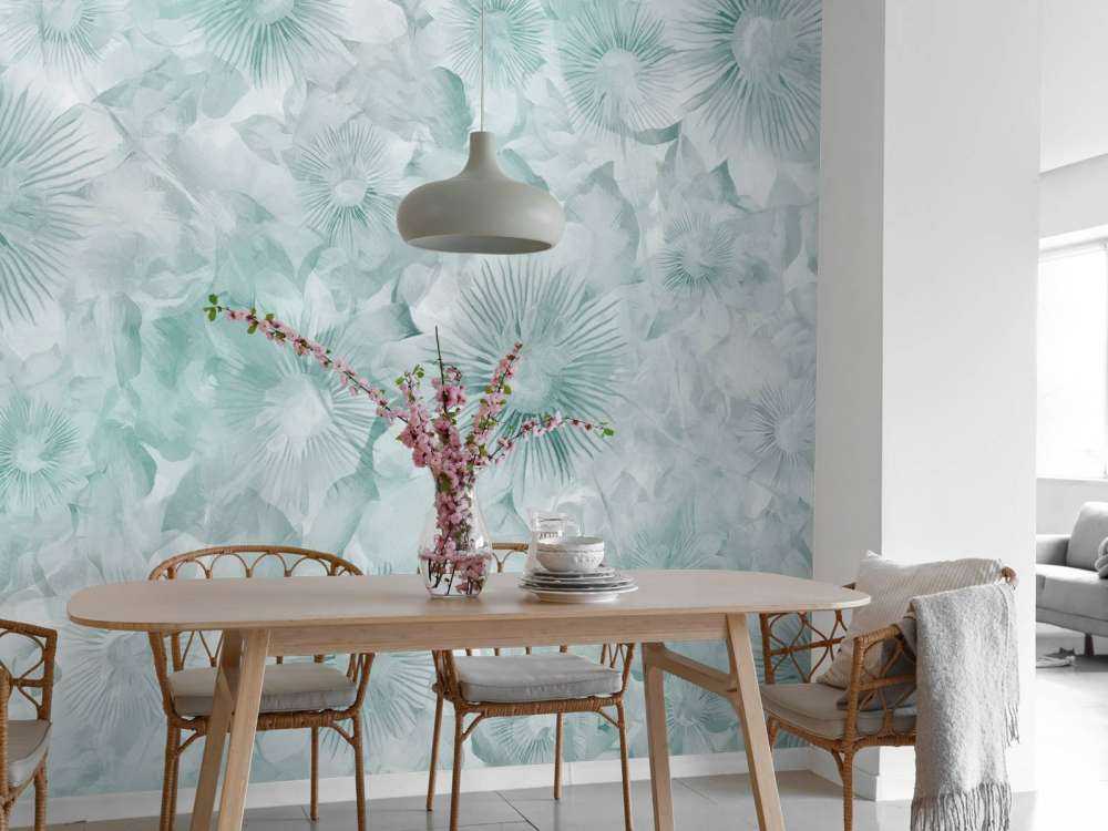 Botanisk akvarell eleganse isete mynte