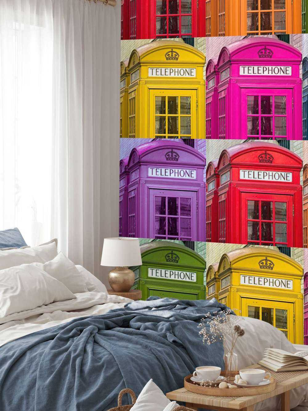 Multicolored Telephone Box