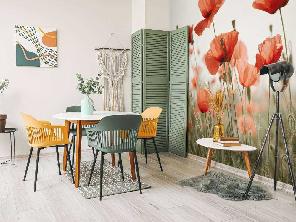 Valmuer i vintagefarger