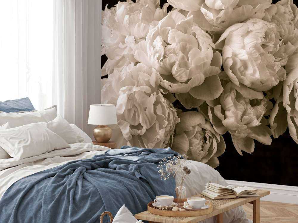 Bunt med peoner årgang