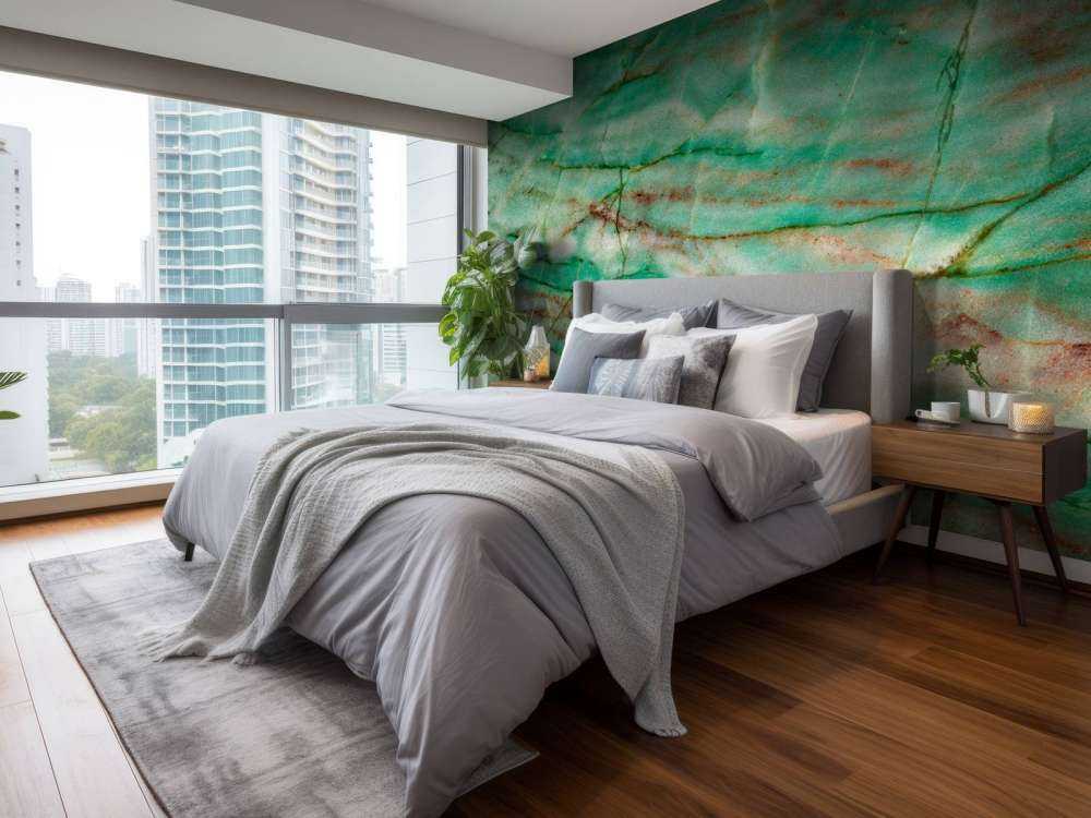 Grønn stripet marmor