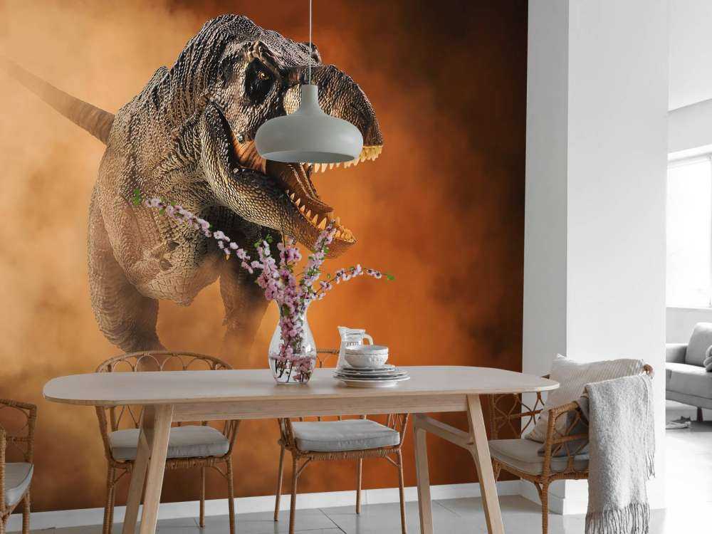 Tyrannosaurus går gjennom røyken