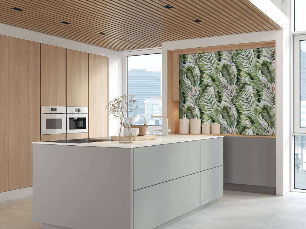 Grønt palmebladmønster